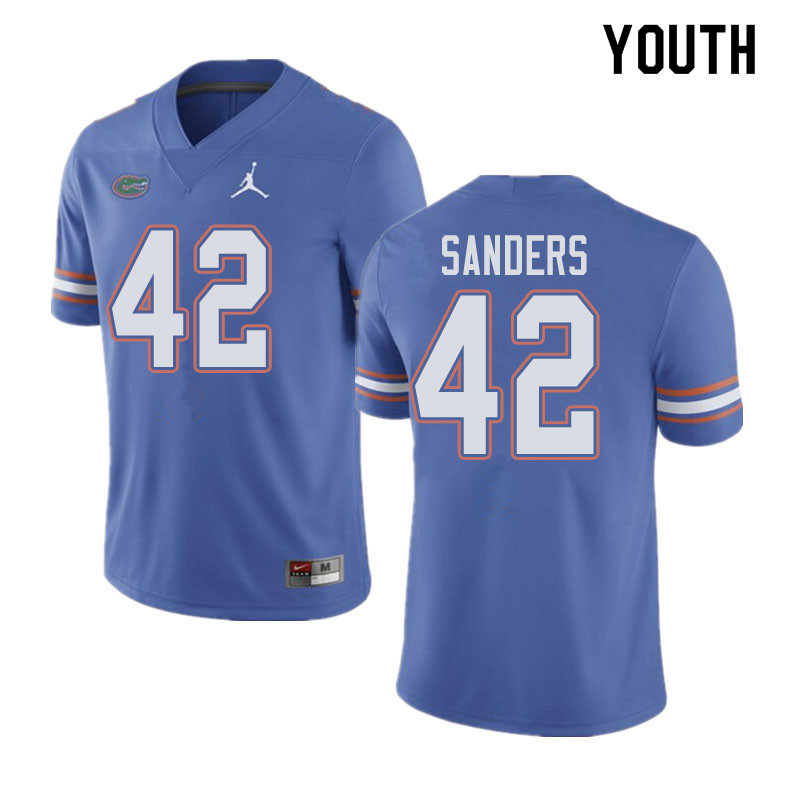 Jordan Brand Youth #42 Umstead Sanders Florida Gators College Football Jerseys Sale-Blue